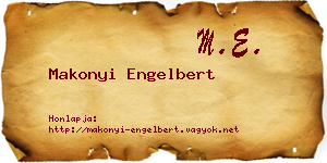 Makonyi Engelbert névjegykártya